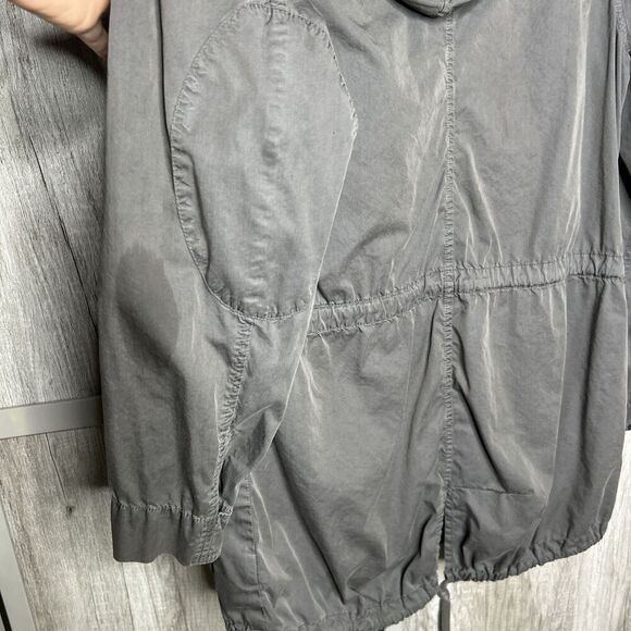 James Perse Anorak Utility Jacket Packable Hood Pockets Gray Color Size 2 - Picture 13 of 13
